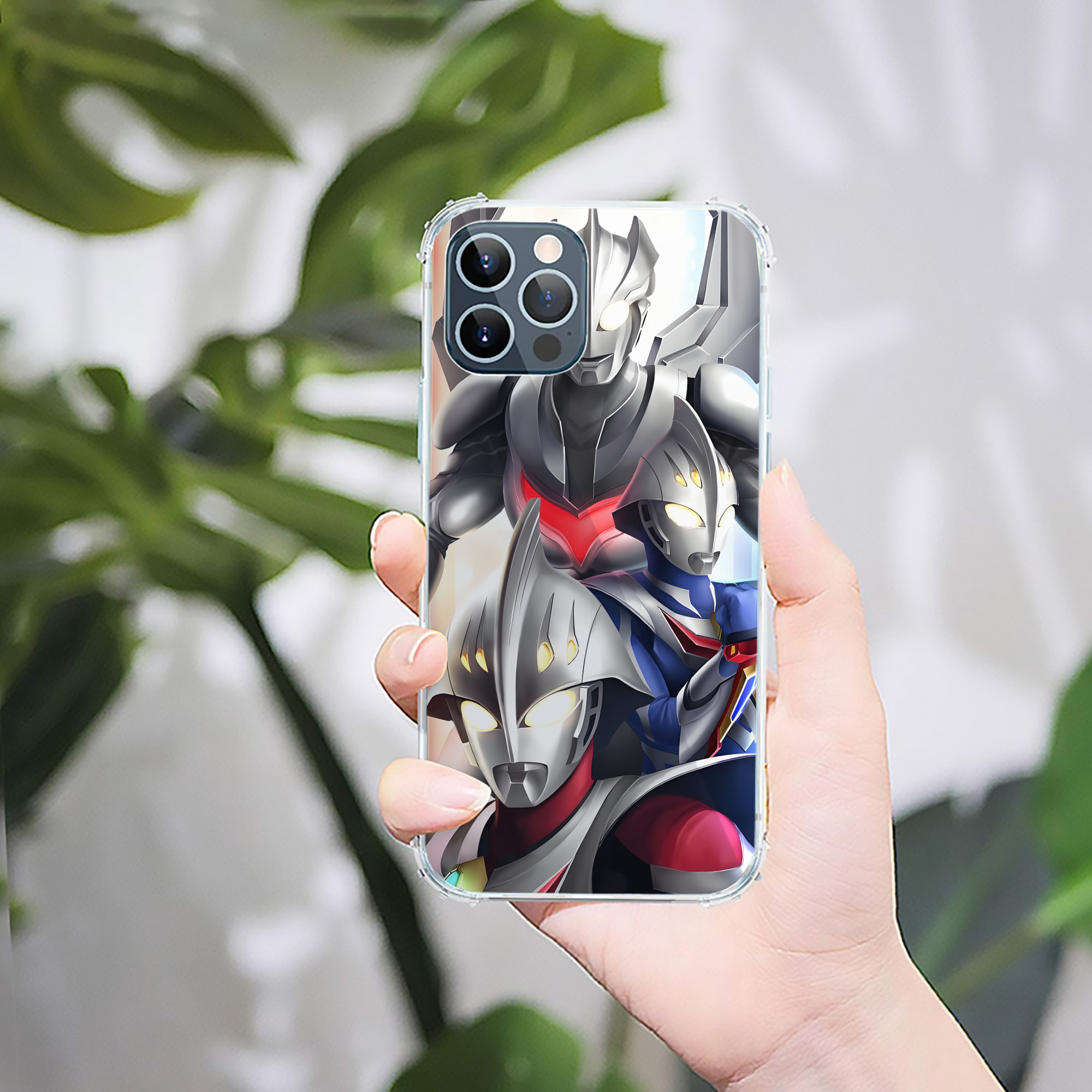（画像用） ウルトラマン Ultraman 【iPhone 12シリーズ対応】透明スマホケース（クリアソフトケース）
